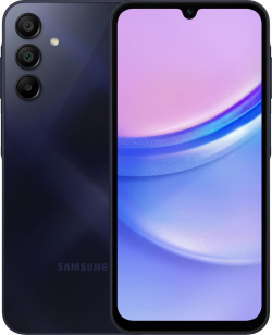 Смартфон Samsung SM-A155F Galaxy A15, 6.5" 2340x1080, 4GB RAM, 128GB, Android 14, тъмносин