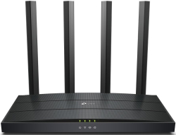 Безжичен рутер ТP-Link Archer AX12, 2.4 - 5 GHz, 300 + 1201 MB/s, 12V, 1A, 802.11ax, PPPoE, Червен
