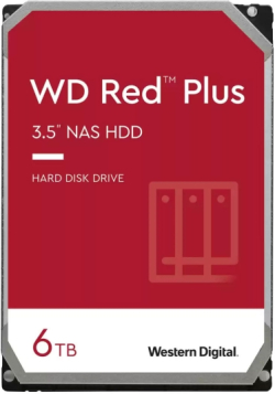 Хард диск / SSD Western Digital Red 6TB Plus ( 3.5", 256MB, 5400 RPM, SATA 6Gb-s )