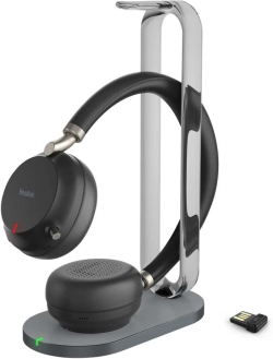 Слушалки Yeаlink BH72 стерео слушалки, Bluetooth, MS, USB-C, зарядна стойка, черен