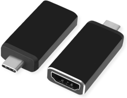 Кабел/адаптер VALUE S3217-20 :: Адаптер USB Type C - HDMI, M-F, черен