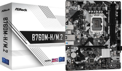 Дънна платка ASRock B760M-H/M.2, LGA1700, 2х DDR5 7200 MHz,1000 Mb/s, HDMI, DP