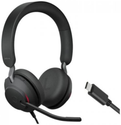 Слушалки Jabra EVOLVE2 40 SE стерео слушалки, UC, USB-C, черен
