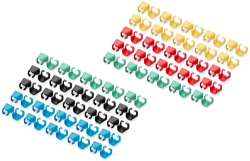 Други DIGITUS A-CC-M :: Цветни щипки за Patch кабел 100 бр. смесени цветове