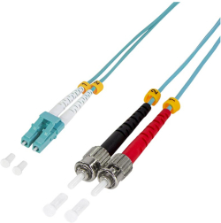 Оптична пач корда Оптичен пач кабел LC-ST мултимод OM3, дуплекс, 3мм, 30 метра
