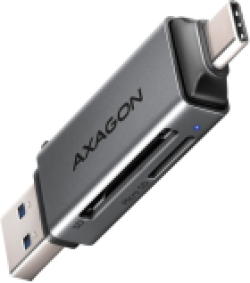 Картов четец Axagon CRE-DAC External, Type-C+Type-A 2-slot SD-microSD