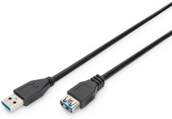 ASSMANN AK-300203-030-S :: Кабел USB 3.0 удължителен, M-F, 3.0 м, черен