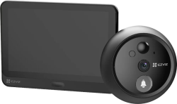 Камера Ezviz HP4 Wi-Fi Doorbell + 4.3"Display, 2.0mm, Scan CMOS, 4600 mAh, Черен