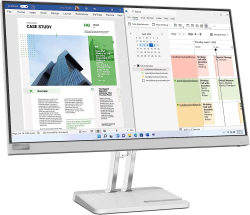 Монитор Lenovo L25e-40, 24.5" FHD, VA, Матов, 16:9, 4 ms, 75 Hz, 250 cd/m2, 1x HDMI, VGA, Сив