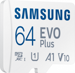 SD/флаш карта Карта памет Samsung EVO Plus, microSDXC, UHS-I, 64GB, Адаптер