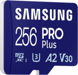 Карта памет Samsung PRO Plus, microSDXC, UHS-I, 256GB, Адаптер