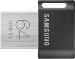 USB флаш памет USB памет Samsung FIT Plus, 64GB, USB-A, Черна