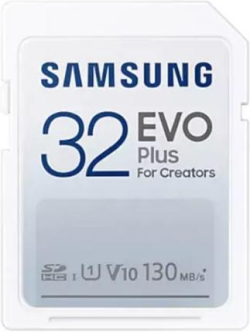 SD/флаш карта Карта памет Samsung EVO Plus, SD Card, 32GB, Бяла