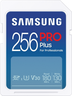 SD/флаш карта Карта памет Samsung PRO Plus, SD Card, 256GB, Бяла