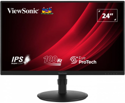 Монитор ViewSonic VG2408A-MHD, 24" 1920 x 1080, 100 Hz, 250 cd/m2, 1x HDMI, VGA, Черен