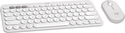 Клавиатура LOGITECH Pebble 2 Bluetooth Keyboard Combo - TONAL WHITE - US INT'L, бяла
