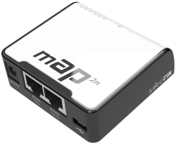 Безжично у-во MikroTik RBmAP2n, 2.4 GHz, 1x USB 2.0, 2x 10/100, PoE, RouterOS