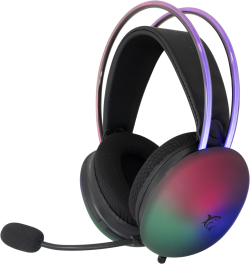Слушалки White Shark GH-2342-B с микрофон FIREFLY, RGB осветление, черни