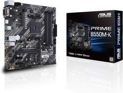 Дънна платка Asus Prime B550M-K, AM4, 4x DDR4, 1x HDMI, 1x VGA, 1x RJ-45, Micro ATX