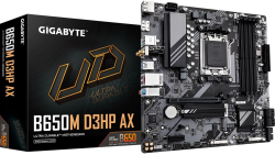 Дънна платка Gigabyte B650M D3HP AX, AM5, 4x DDR5, 4x SATA3 6.0 Gb/s, Micro ATX