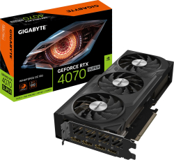 Видеокарта Gigabyte GeForce RTX 4070 Super WindForce OC, 12GB GDDR6X, 3x DP 1.4, 1x HDMI