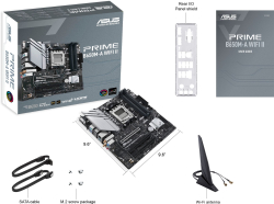 Дънна платка Asus Prime B650M-A WiFi II, AM5, 4x DDR5, 4x SATA 6.0 Gb/s, Micro ATX