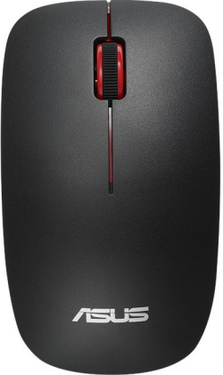 Мишка Asus WT300 RF, безжична wireless, обхват до 10 метра, черен/червен
