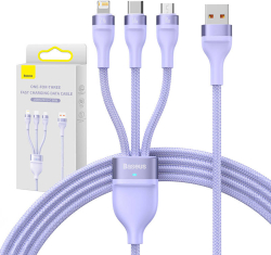 Кабел/адаптер Baseus Flash Series II USB-A - USB-C - Lightning - micro USB 66W 480Mbps 1.2 м