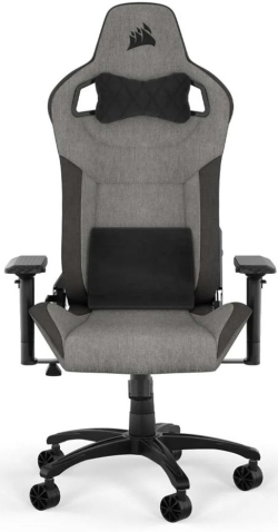 Геймърски стол Corsair T3 RUSH, от плат, 4D подлакътници, сив