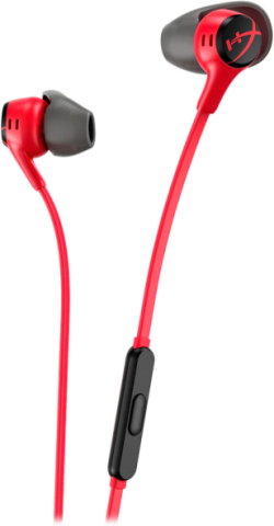 Слушалки Геймърски слушалки тапи с микрофон HyperX Cloud Earbuds II Red