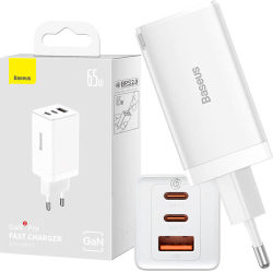 Принадлежност за смартфон Зарядно устройство Baseus GaN5 Pro fast charger 2xUSB-C+USB 65W CCGP120202