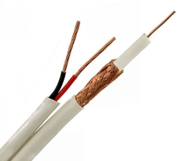 Токов кабел  Кабел коаксиален меден RG59+захранване 2х0.5mm 