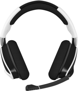 Слушалки Corsair Void RGB Elite, wireless, геймърски, с микрофон, покриващо ухо, бял цвят