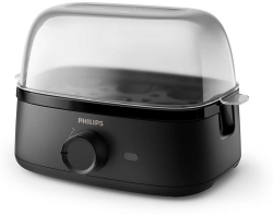 Яйцеварка Egg Cooker 3000 Series, 400W, до 6 яйца, Прозрачен капак, Черен