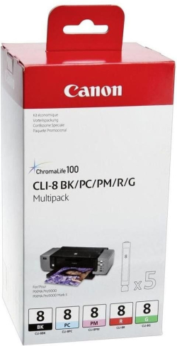 Касета с мастило Canon CLI-8 MultiPack BK-PC-PM-R-G