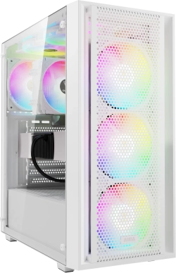 Кутия Gamdias кутия Case ATX - AURA GC2 Elite White - Mesh, RGB, Tempered Glass