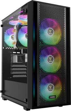 Кутия Gamdias кутия Case ATX - AURA GC2 Elite - Mesh, RGB, Tempered Glass