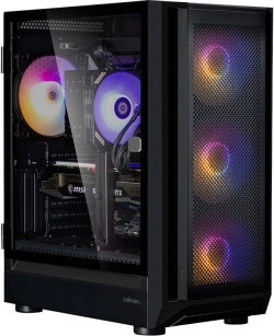 Кутия Zalman кутия Case EATX - I6 Black - RGB, Tempered Glass,  3 fans included