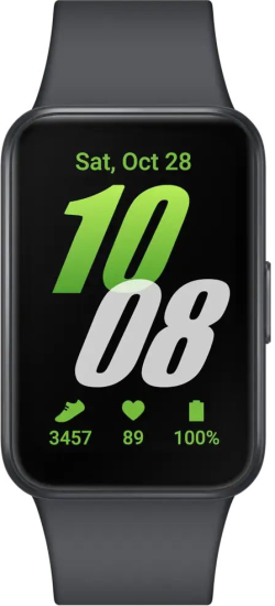 Смарт часовник Samsung Galaxy Fit3, 1.6" 402x256, BT 5.3, 208 mAh, 5ATM, IP68, 256MB, Графит