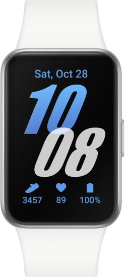 Смарт часовник Samsung Galaxy Fit3, 1.6" 402x256, BT 5.3, 208 mAh, 5ATM, IP68, 256MB, Бял