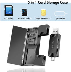 Картов четец Cardreader USB3A-C, SD-MicroSD, Case, Logilink CR0049