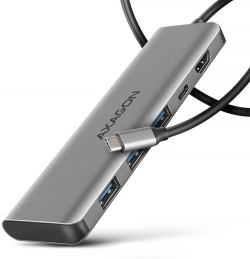 Докинг станция USB-C Multiport, PD 100W, 4K HDMI, AXAGON HMC-5H