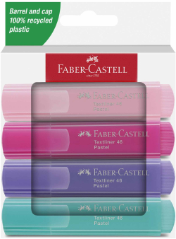 Продукт Faber-Castell Текст маркер 1546, пастелен, 4 допълнителни цвята