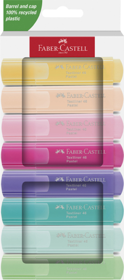 Канцеларски продукт Faber-Castell Текст маркер 1546, пастелен, 8 цвята