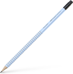 Канцеларски продукт Faber-Castell Молив Grip 2001, чернографитен, B, с гума, небесносин