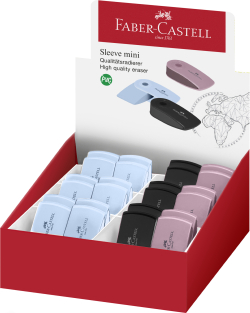  Faber-Castell Гума за молив Harmony 24, с ръкав, мини, асорти