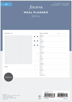 Канцеларски продукт Filofax Пълнител за органайзер Minimal, А5, за хранене