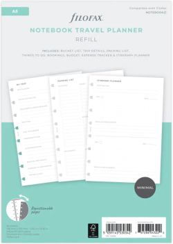 Канцеларски продукт Filofax Пълнител за тефтер Minimal, А5, за пътуване