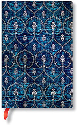 Канцеларски продукт Paperblanks Тефтер Blue Velvet, Mini, широки редове, мека корица, 104 листа