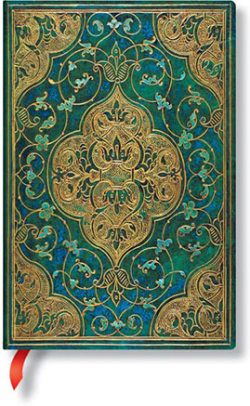 Канцеларски продукт Paperblanks Тефтер Turquoise, Mini, широки редове, мека корица, 104 листа
